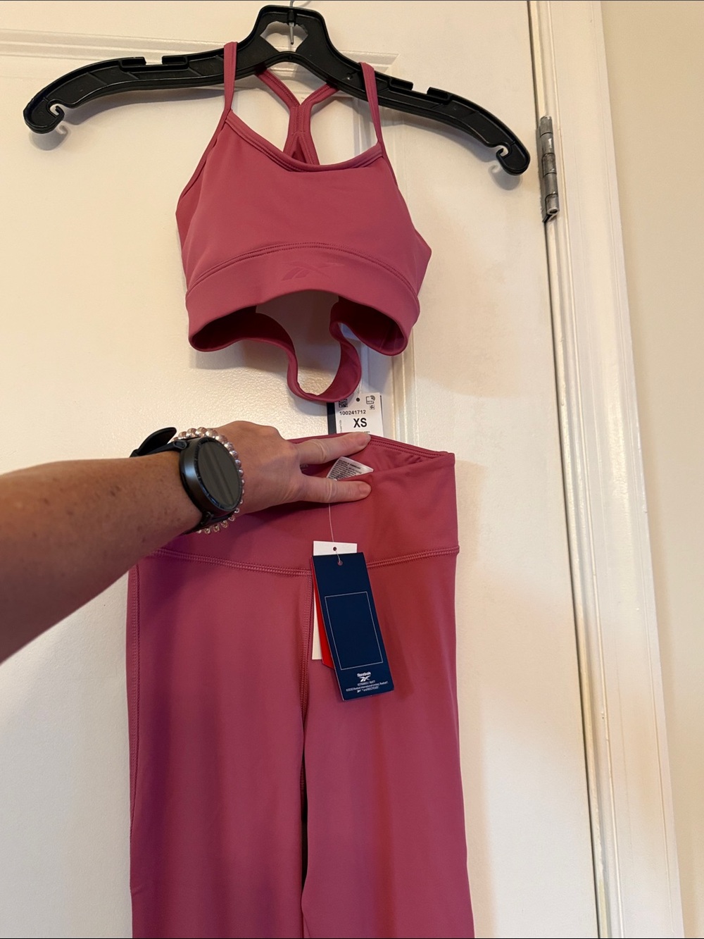 Reebok Rose Pink High-Support Sports Bra Crop Top